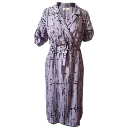 Just In Mauve Printed Dress with adjustable sleeves
