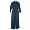 Navy jumpsuit with long sleeves