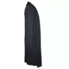 side profile of a charcoal dress coat for women