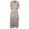 Long sleeve snakeskin chiffon dress that is suitable for occasions