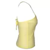 Side view of a yellow camisole top