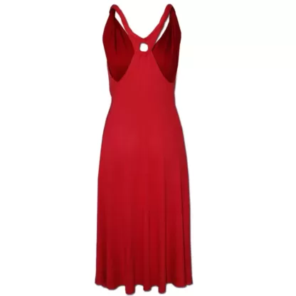 Grecian twist dress in Red Back View