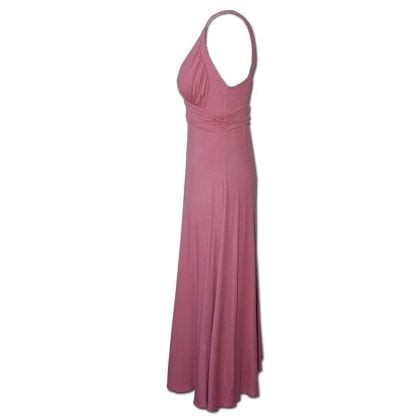 Side view of a maxi dress by Nucleus clothing
