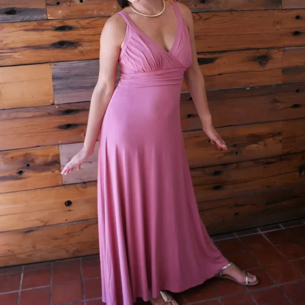 Dusty Pink Maxi Dress - Stunning For Occasions & Bridesmaids