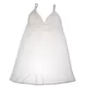 Clear white babydoll camisole made from a translucent stretch mesh fabric