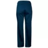 Semi-fitted straight leg cotton Navy chinos made for women by nucleus clothingfly zip, front pockets, back patch pockets and belt loops. Back View.