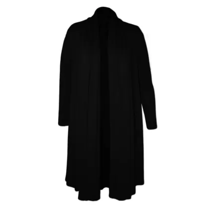 Open dress coat styled without a belt