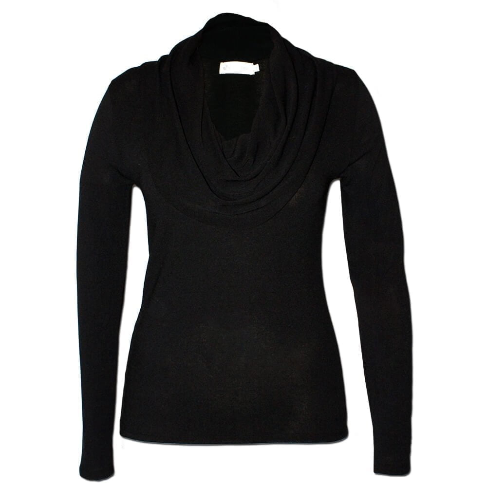 Black Cowl Neck Jersey - Practical And 