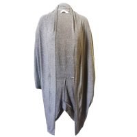 A cocoon style loose fitting knit cardigan in Grey Melange