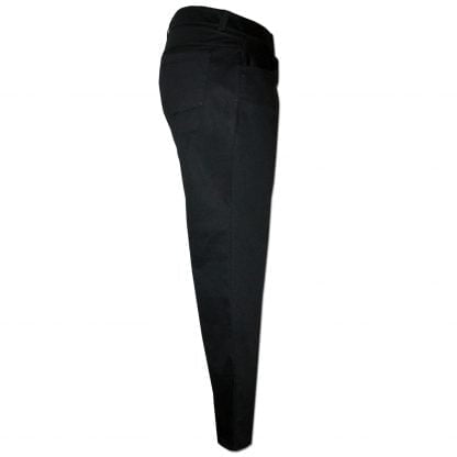 Nucleus clothing Black cotton stretch Chinos side view