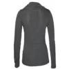 Nucleus Cowl Neck Jersey is a long sleeve knit top that is slightly fitted and falls to the hip. It has a draped cowl neck design feature. Back View