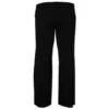 Easy wearing stretch knit pants in black with a wide leg and more fitted top leg and a wide double foldover waistband. Back View