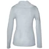 Grey Melange Cowl Neck Jersey: The Perfect Winter Layering Piece back view