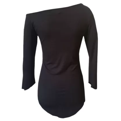 Long sleeve hip length off the shoulder top for women