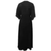 Nucleus clothing black Balcony Dress in a chiffon wrap style