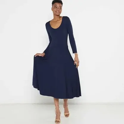 navy winter dress - the dance dress