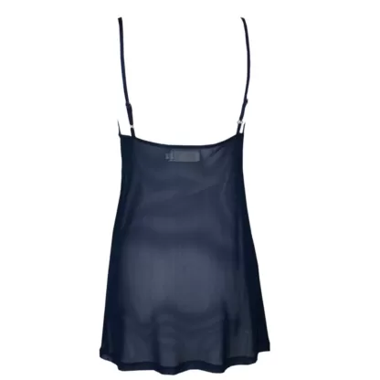 Babydoll Mesh Navy Camisole Back View Lingerie