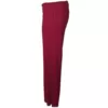 Side View of Women's easy wearing pull on pants in stretch knit for yoga and home in a Wine Colour