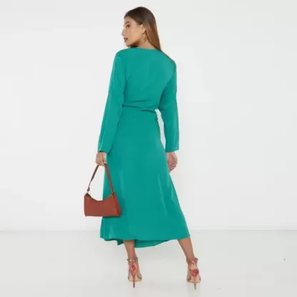 Beautiful Occasion Dress - Everywhere Maxi Dress in Emerald Green - Zando Back