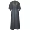 Elegant Dress for special occasions - Balcony Dress in Charcoal Chiffon. Back View