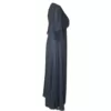 Elegant Dress for special occasions - Balcony Dress in Charcoal Chiffon. Side View.