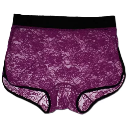 Lace boxer Briefs in Magenta, Flat front view