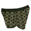 Stand Out with Unique Boxer Briefs for Men in Retro Green. Side View