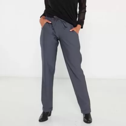 Get the Perfect Fit with Our Charcoal Jogger Chinos for Women - Plus Sizes Available! Model Front