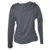 Charcoal Tie Cowl Neck Top, back view