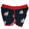 Mens Unicorn Boxers with a red elastic waistband and red binding detail, side view