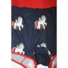 Mens Unicorn Boxers with a red elastic waistband and red binding detail, close up view