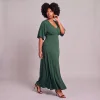 Romance Dress Forest Bottle Green Plus Size Model