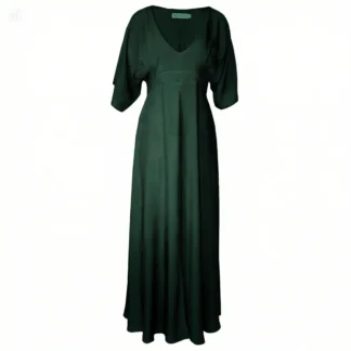 Green Maxi Dress - Romance in Bottle Green Front View
