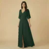 Green Maxi Dress Bottle Green Romance Dress
