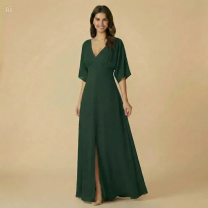 Green Maxi Dress Bottle Green Romance Dress