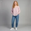 Billow Blouse Dusty Pink Model