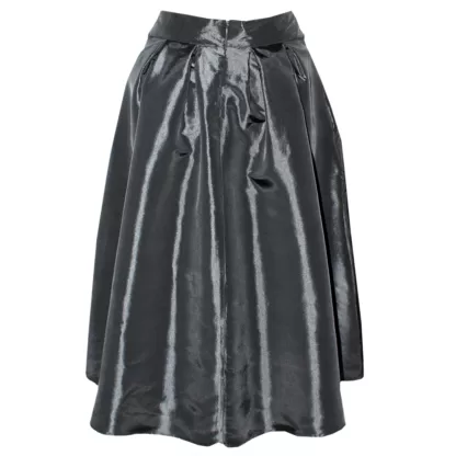 Black Tafetta party Skirt, back view