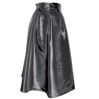 Black Tafetta party Skirt, side view