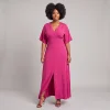 Romance Dress Cerise curvy model