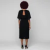 Nucleus Chloe dress in Black on Model Back View