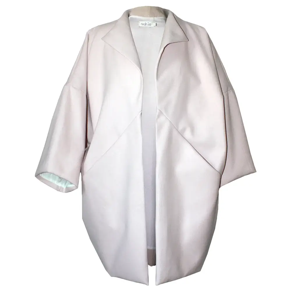 Warm Winter Oversized Coat: Kyoto Coat in Pink, Front View