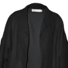 Kyoto Oversized Coat Front Black collar close up