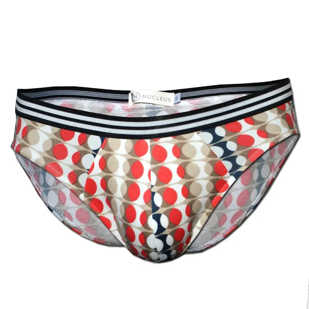 Comfortable Retro Underwear orange circle front view