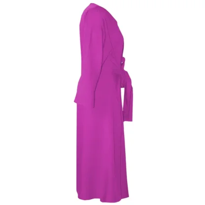 Front Tie Maxi Dress - Cerise Everywhere MaxiSide View