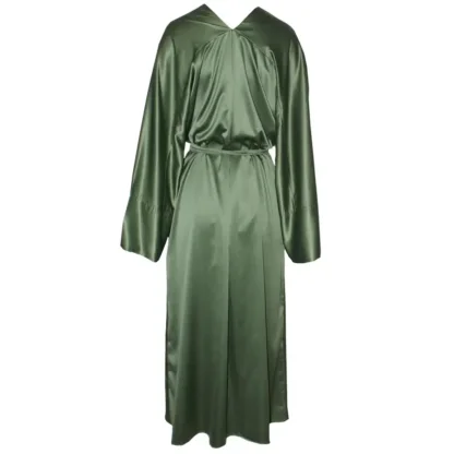Osaka Satin Midi Dress - Back View front tied