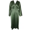 Osaka Satin Midi Dress - Front View back tied