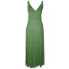 Olive Green Maxi Dress - Back View