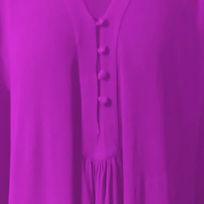 Bohemian Style Dress - Smock Kaftan Dress in Cerise, Front cu View