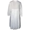 Smock Kaftan Dress White Back on white