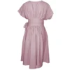 Dusty pink Linen Wrap Dress - Suki Dress - Back view